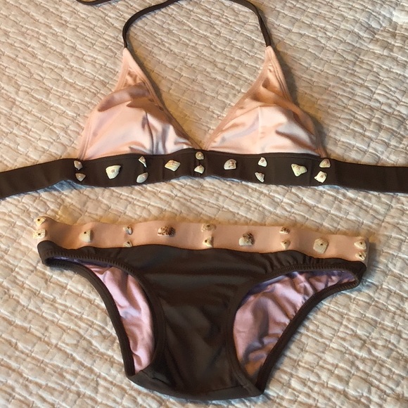 Bikini with Tiny Seashells - Picture 1 of 4